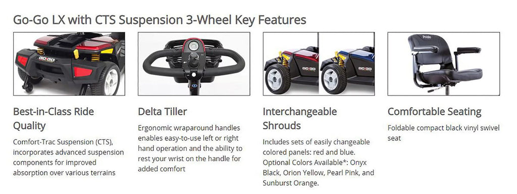 3-Wheel Scooter with CTS Suspension D433778