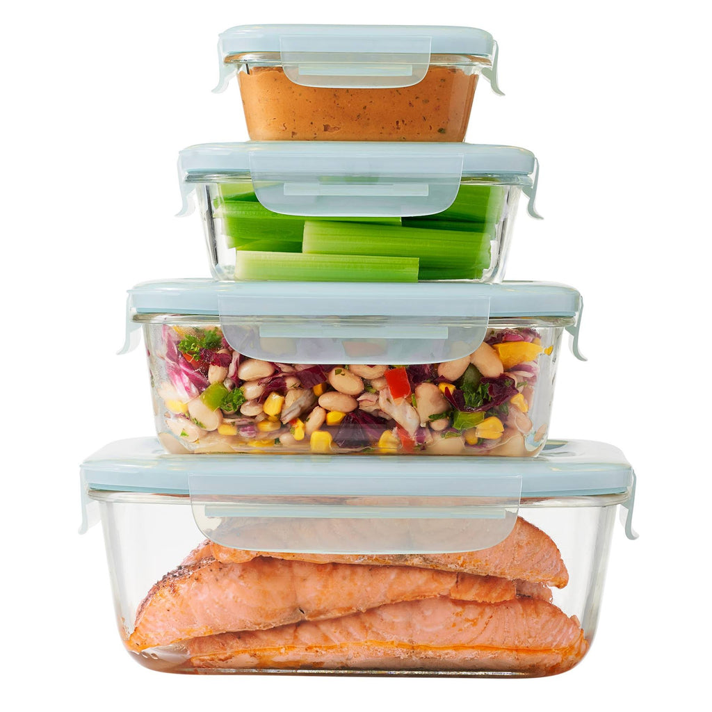 8pc Glass Food Storage Container Set P2577