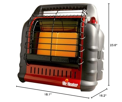 Portable Propane Heater Bundle with 10-Feet Hose and Tank Refill Adapter, 4,000 9,000 18,000 BTU (3 Items) N528050