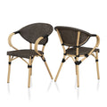 Natural Tone Patio Side Chairs Set of 2 A130009