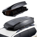Black 22 Cubic Feet ABS Hard Shell Roof Box with Dual-Sided Opening E265