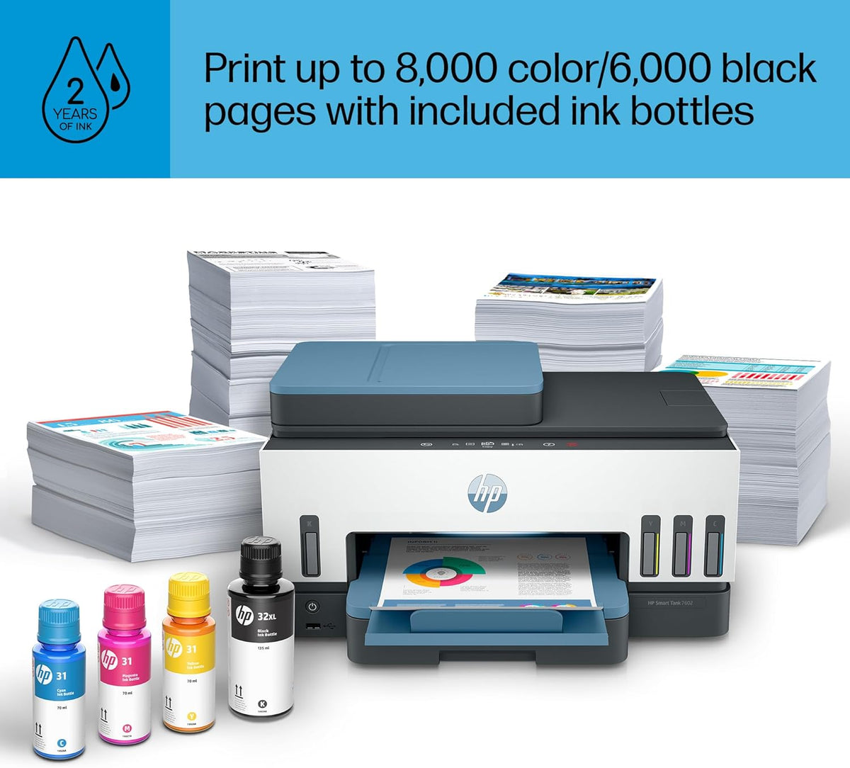 Wireless All-in-One Ink Tank Printer with Refillable Ink Tank R771713