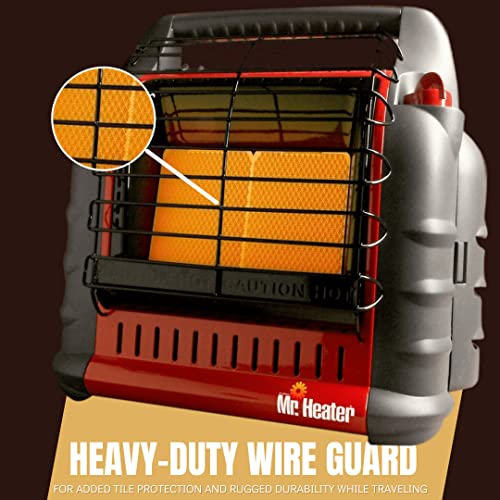 Portable Propane Heater Bundle with 10-Feet Hose and Tank Refill Adapter, 4,000 9,000 18,000 BTU (3 Items) N528050