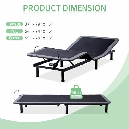 Adjustable Bed Base Queen with Wireless Remote Control E184978