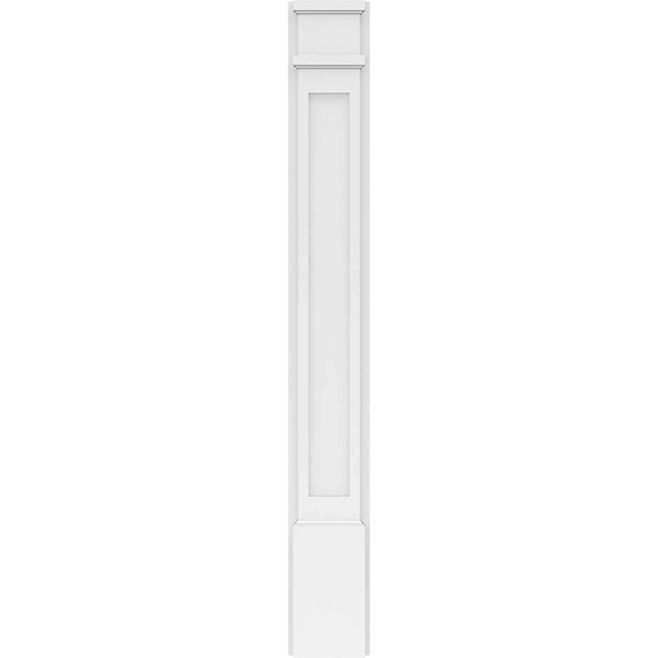 Flat Panel PVC Pilaster with Decorative Capital & Base (Pair) Y254055