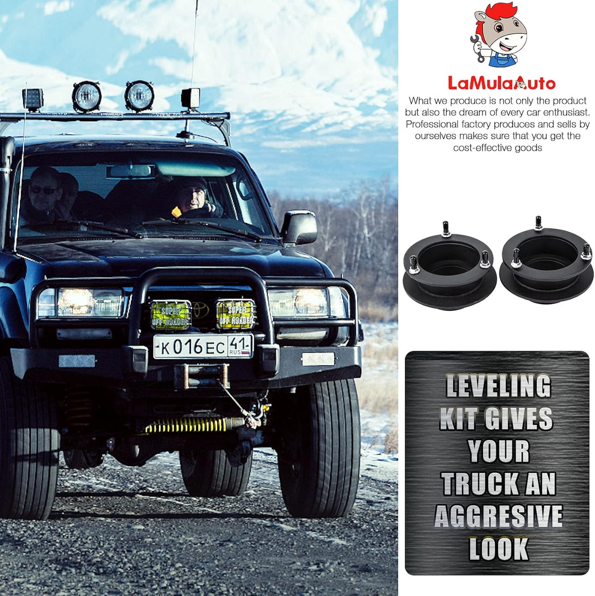 2 Front Leveling Lift Kits for 4WD Dodge Ram 1500 2500 3500 Trucks E5706