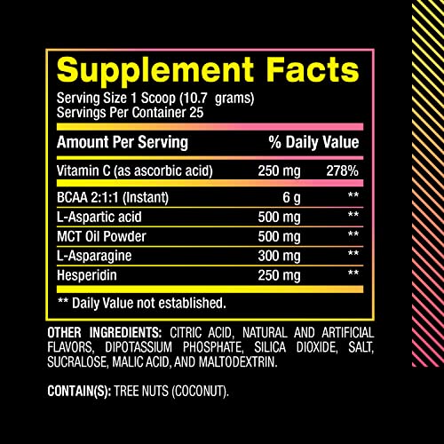 BCAA Powder Sports Drink with Branched Chain Amino Acids - Lemon Squeeze - 25 Servings T6234