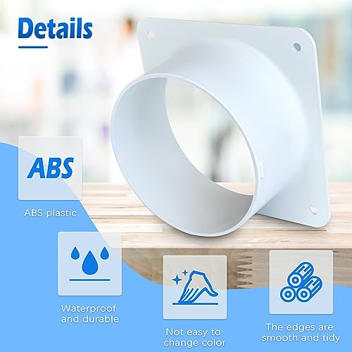 4" Plastic Air Vent Duct Connector Flange S761
