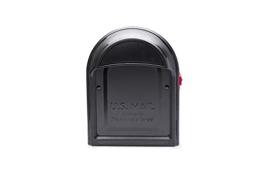 Galvanized Steel Post Mount Mailbox, Black, Large Capacity I246610
