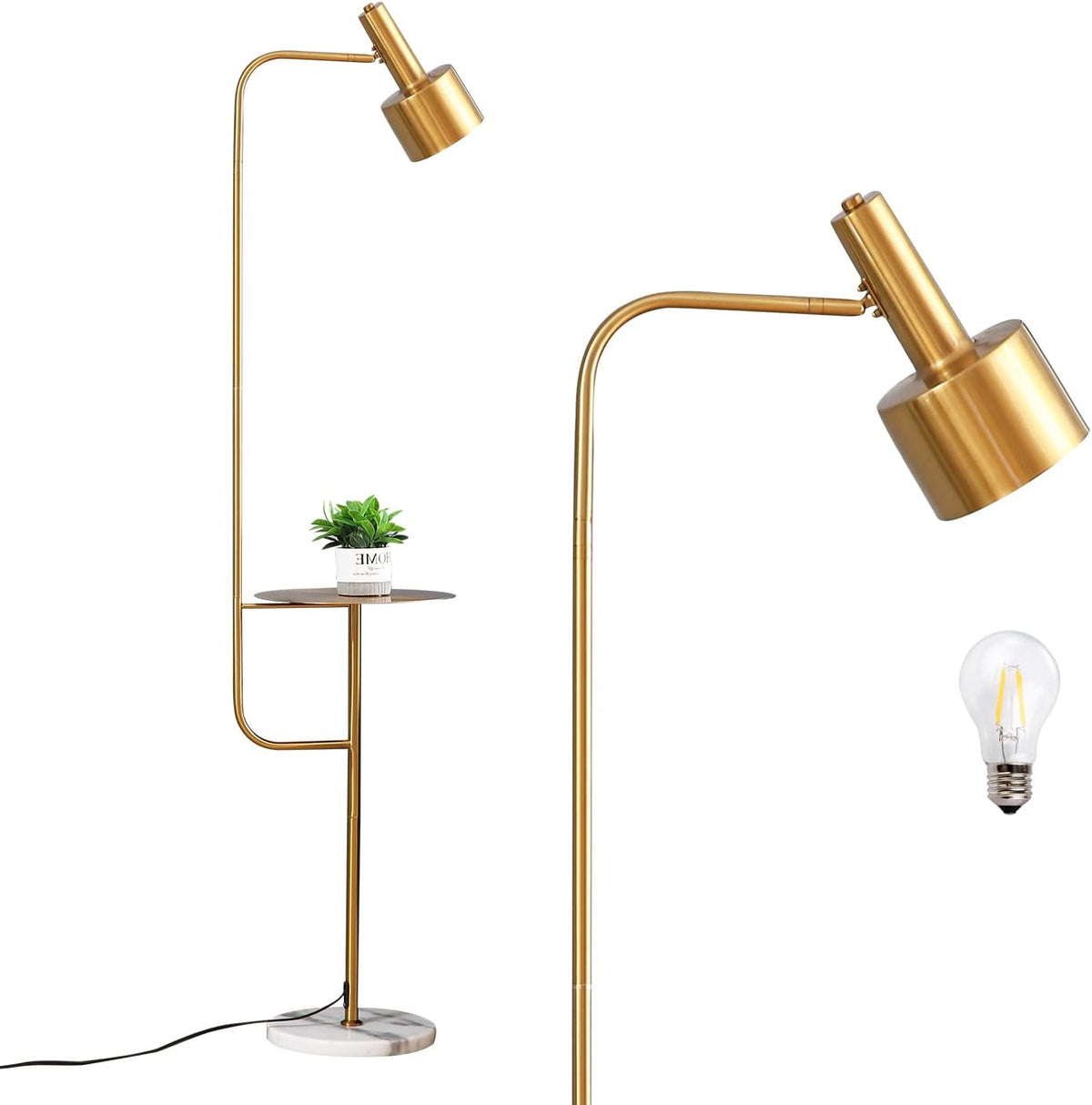 Floor Lamp with Tray and Foot Switch V74097