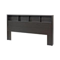 Washed Black King Size Bookcase Headboard W744