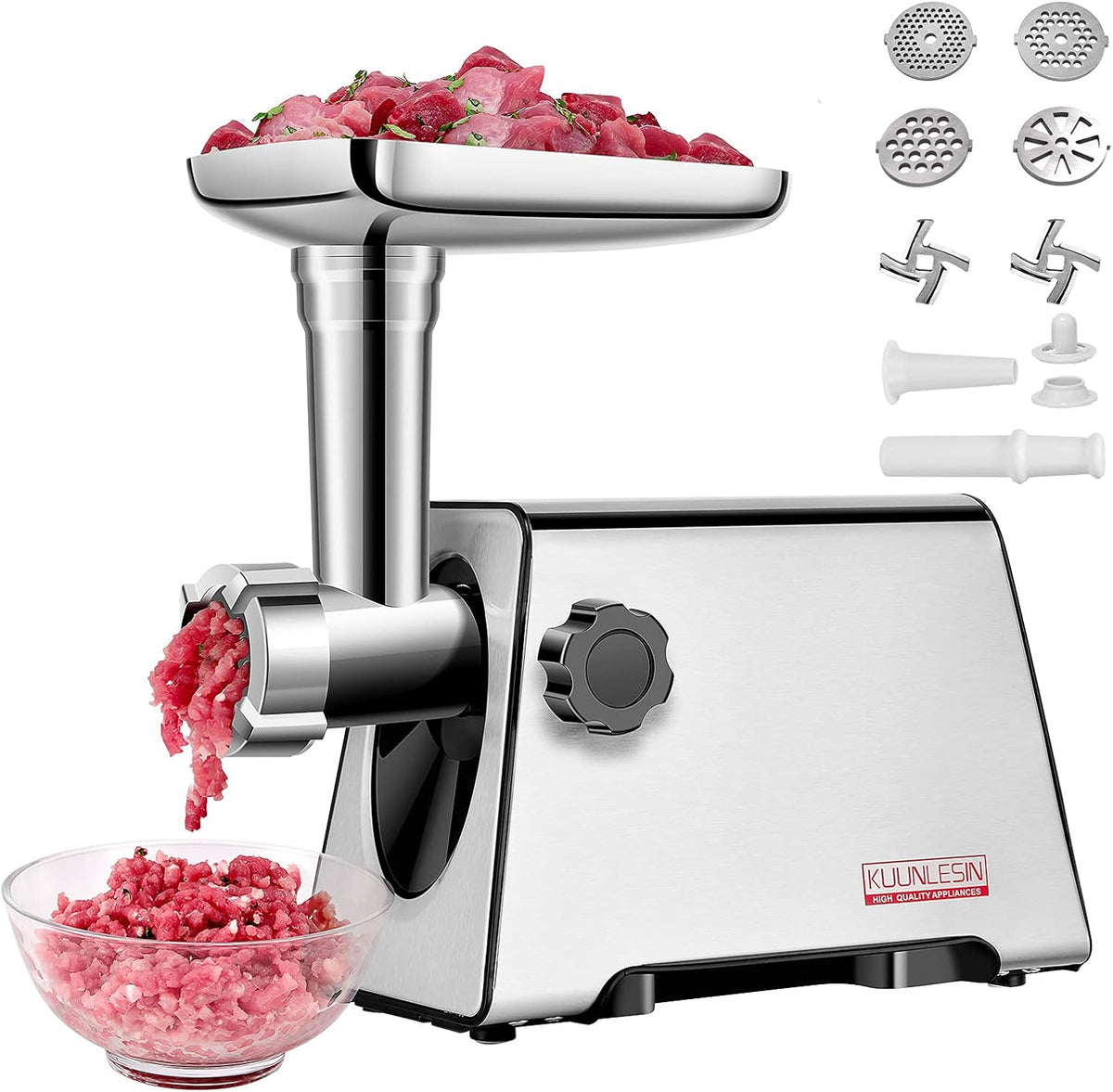 350W Electric Meat Grinder with 4 Sizes Plates O92905