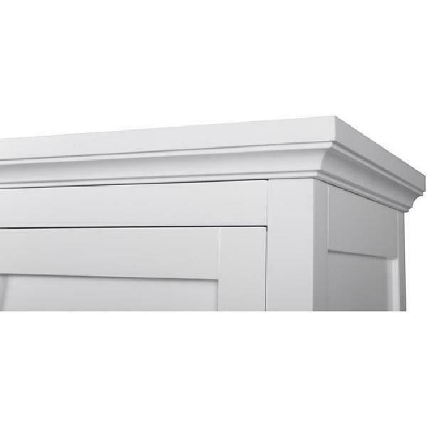 White Corner Bathroom Floor Cabinet J42687