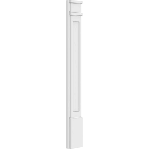 Flat Panel PVC Pilaster with Decorative Capital & Base (Pair) Y254055
