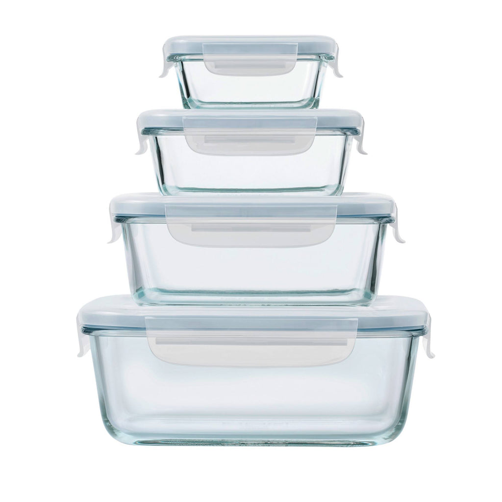 8pc Glass Food Storage Container Set P2577