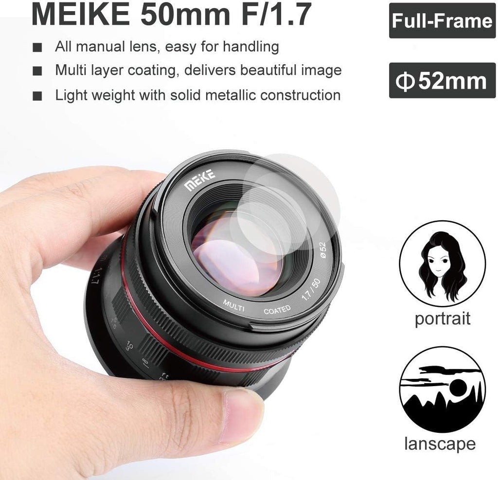 50mm F1.7 Full Frame Manual Focus Prime Lens U837148