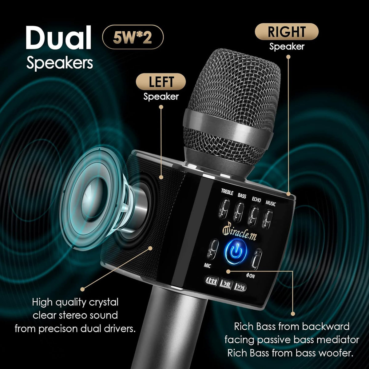 Bluetooth Karaoke Microphone with Speaker P645096