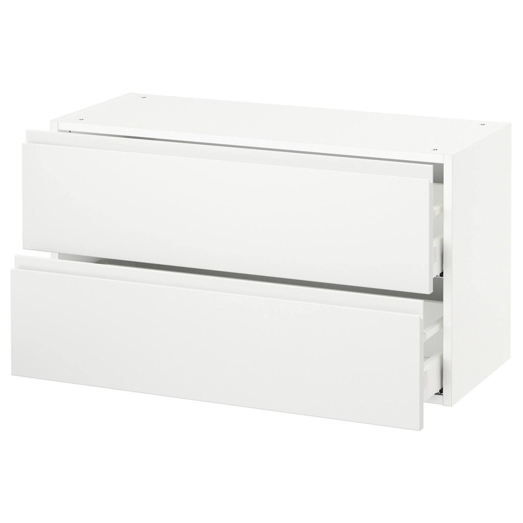 White 2 Drawer Wall Cabinet C39041