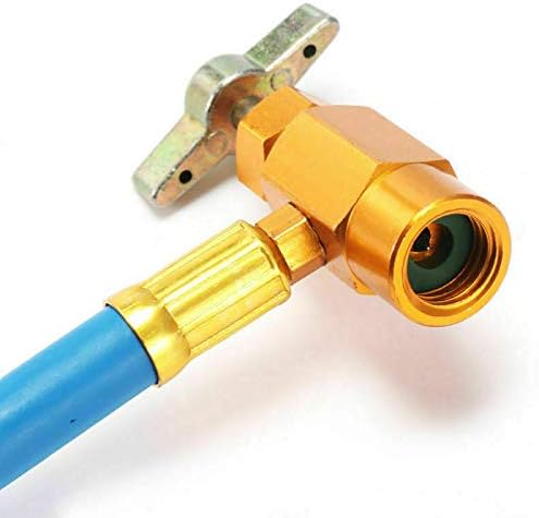 R134A AC Refrigerant Charge Hose Kit with 100PSI Pressure Gauge J600