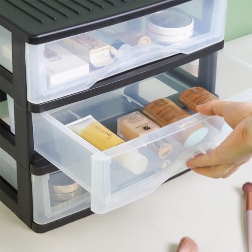 Medium 4 Drawer Clear Stacking Desktop Organizer E187070