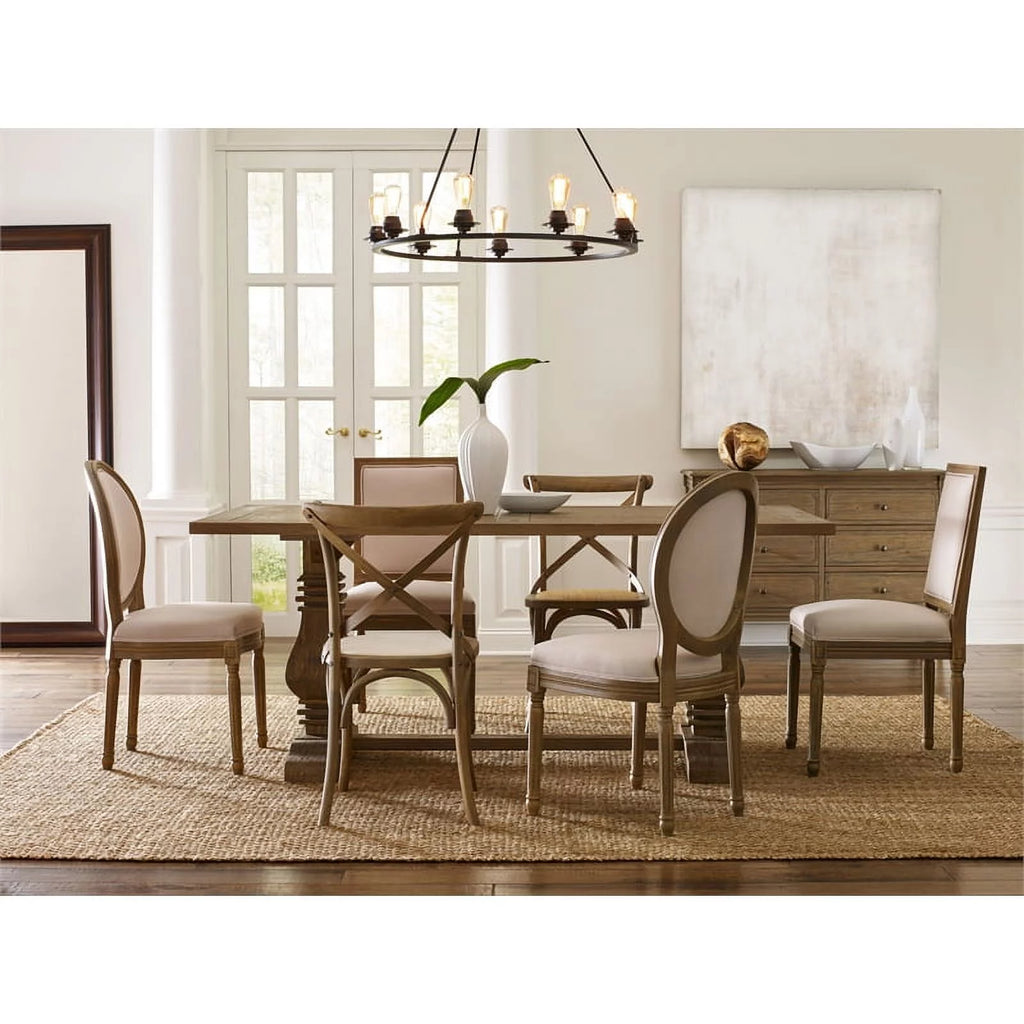 Round Dining Chair Set of 2 Cream W761539