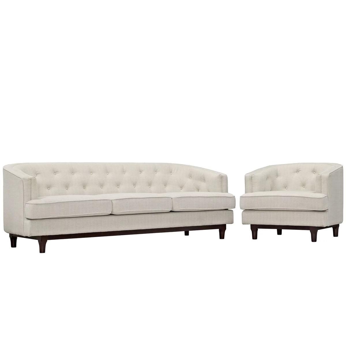 Beige Set of 2 Living Room Set Q146204