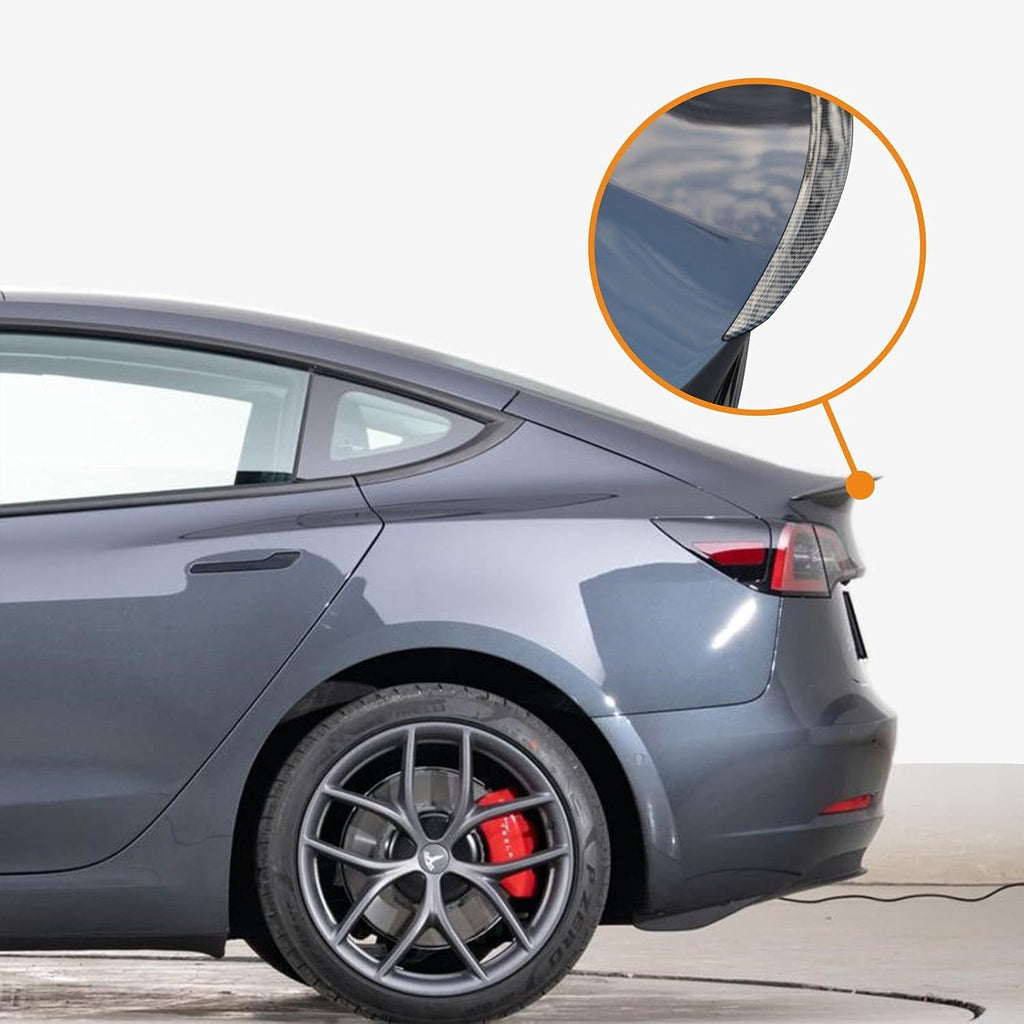 Carbon Fiber Pattern Spoiler for Tesla Model 3, Pack of 2 E410
