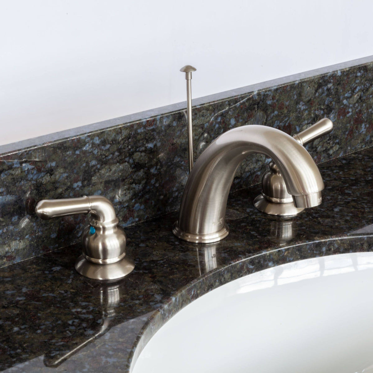 37W Vanity with Blue Butterfly Granite Top and Faucet V115488