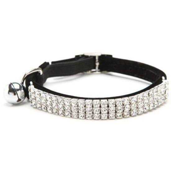 Soft Velvet Adjustable Cat Collar with Bells X759923