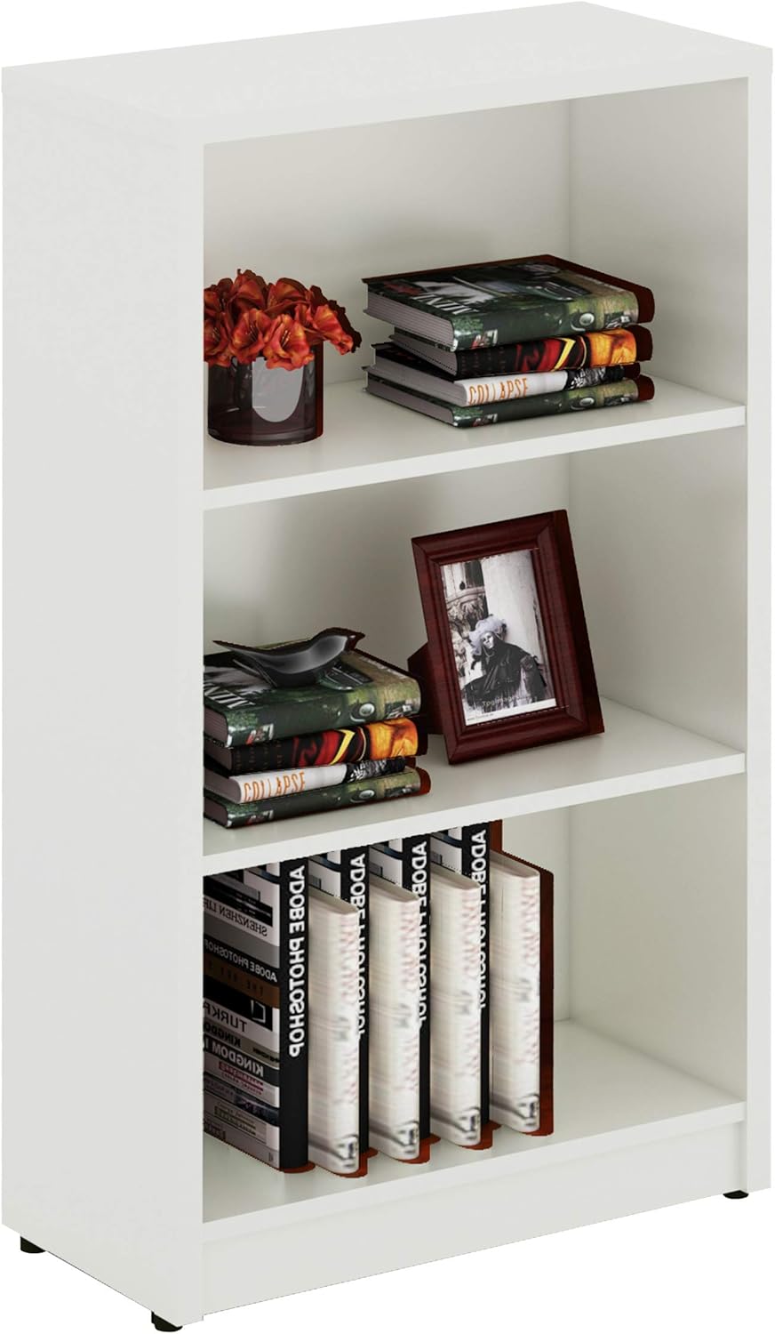Mahogany 4 Shelf Wood Bookcase I81941