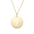 14k Yellow Gold Polished Letter i Necklace With Lobster Clasp 18 Inch E2495
