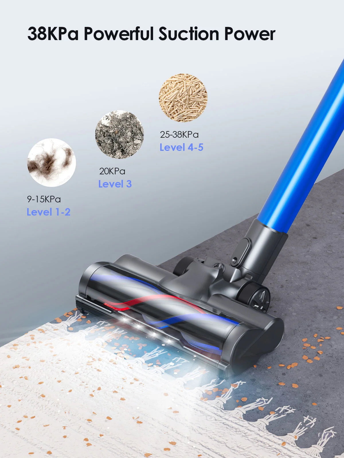 Cordless Stick Vacuum Cleaner Lightweight D7766