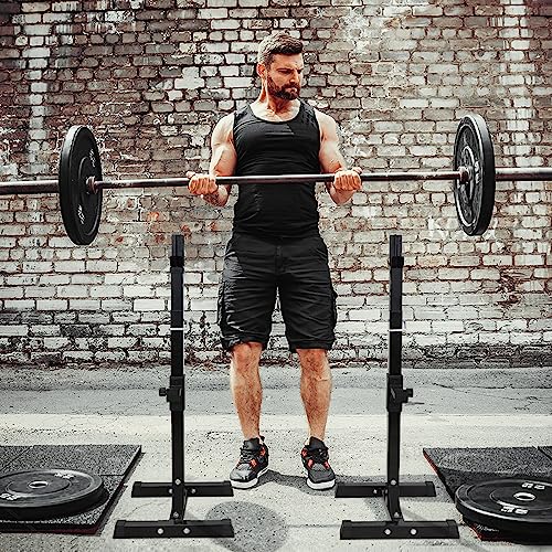 Adjustable Steel Squat Rack Pair 40''-66'' 550lbs U387627