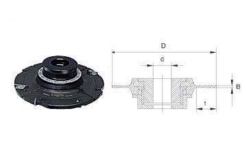 Insert Carbide Adjustable Groove Saw Blade 160mm D x 8.0 to 15.0mm CH S89892
