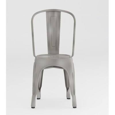 Metal Slat Back Stacking Side Chair L8118