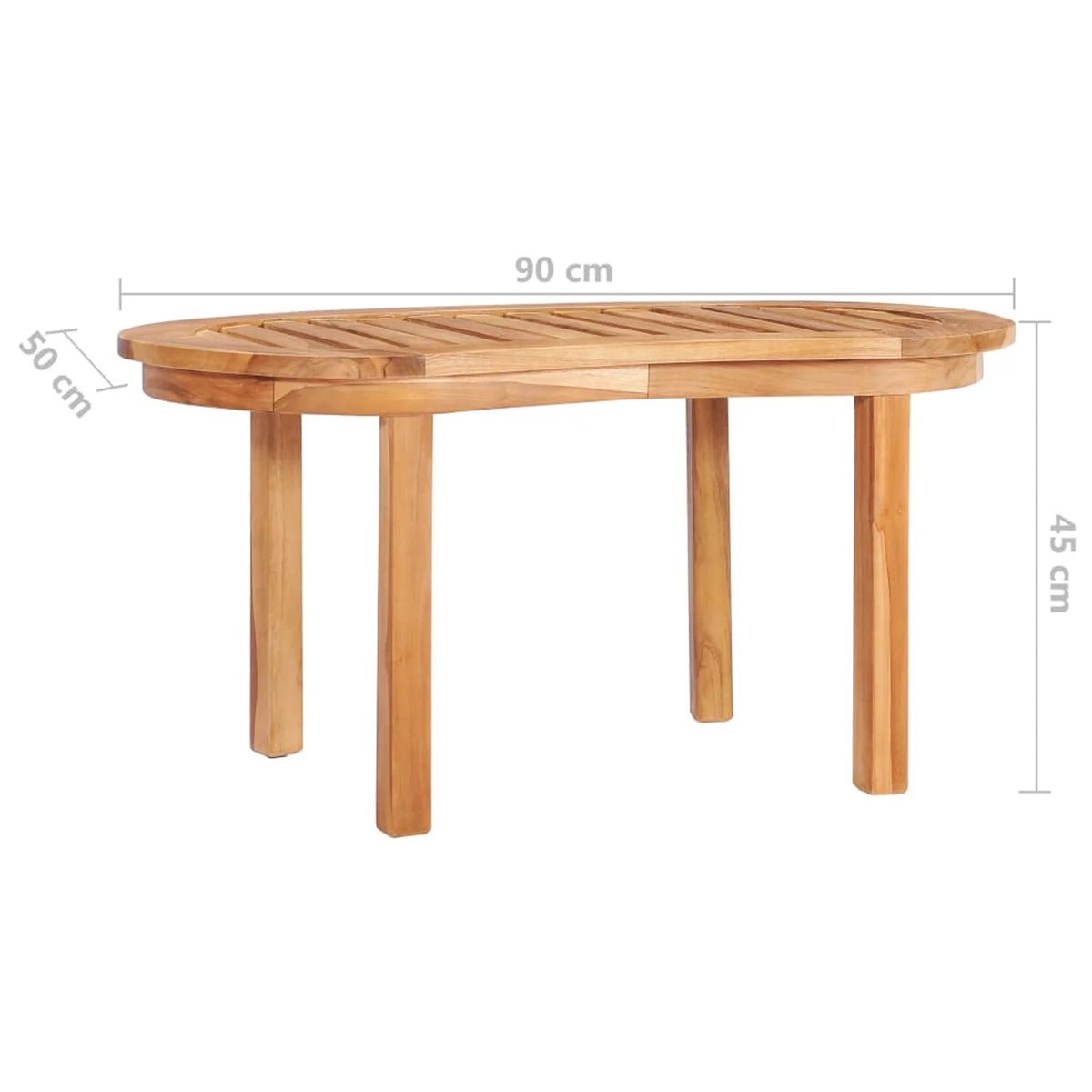 Teak Wood Coffee Table 35.4 x 19.7 x 17.7 Inches E52523