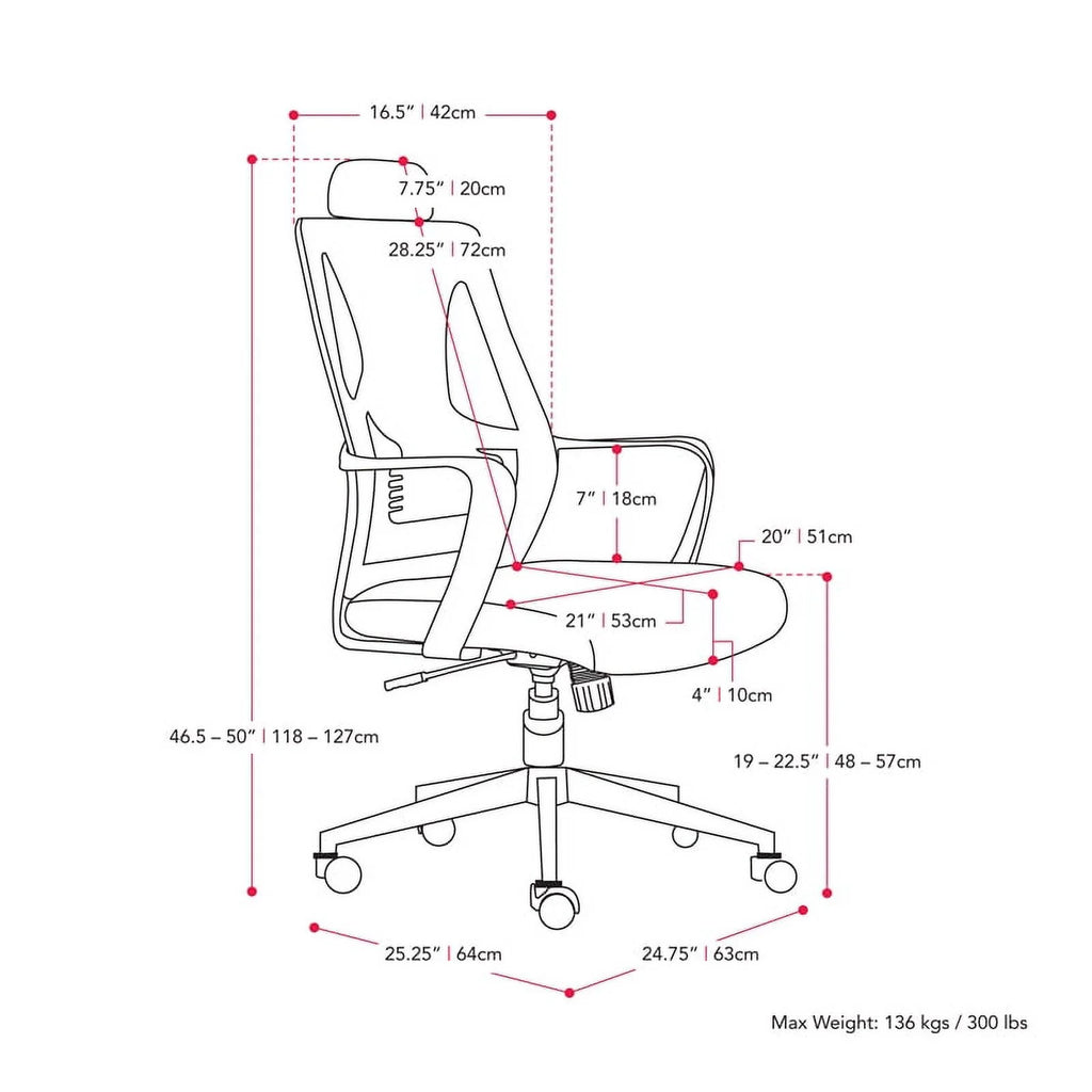 Teal Blue and Black Fabric Mesh Back Office Chair L286