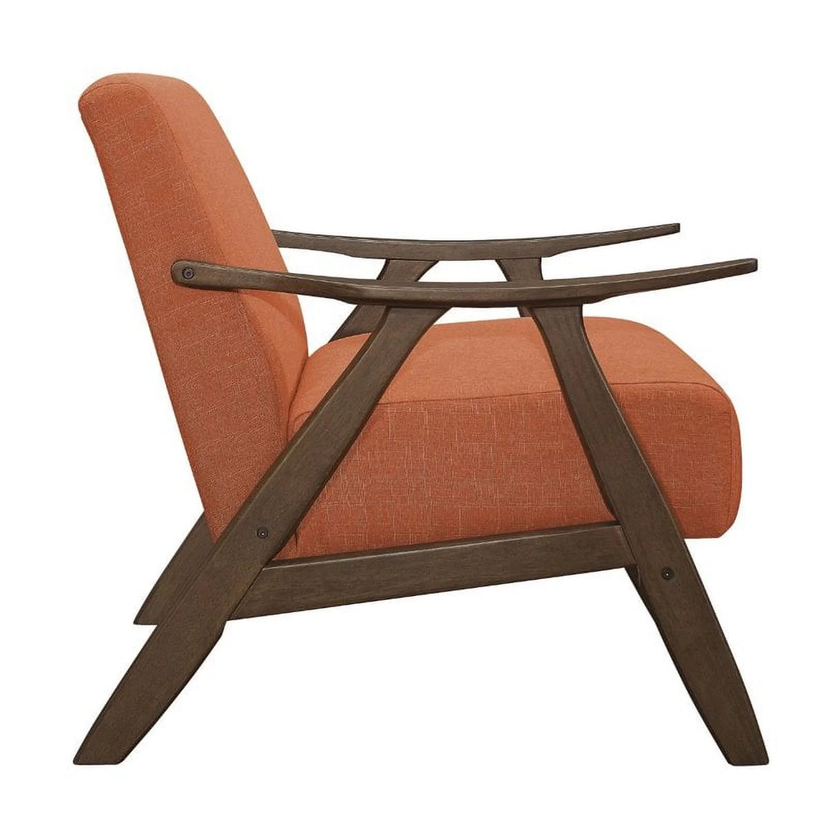Orange Upholstered Fabric Accent Chair Z530