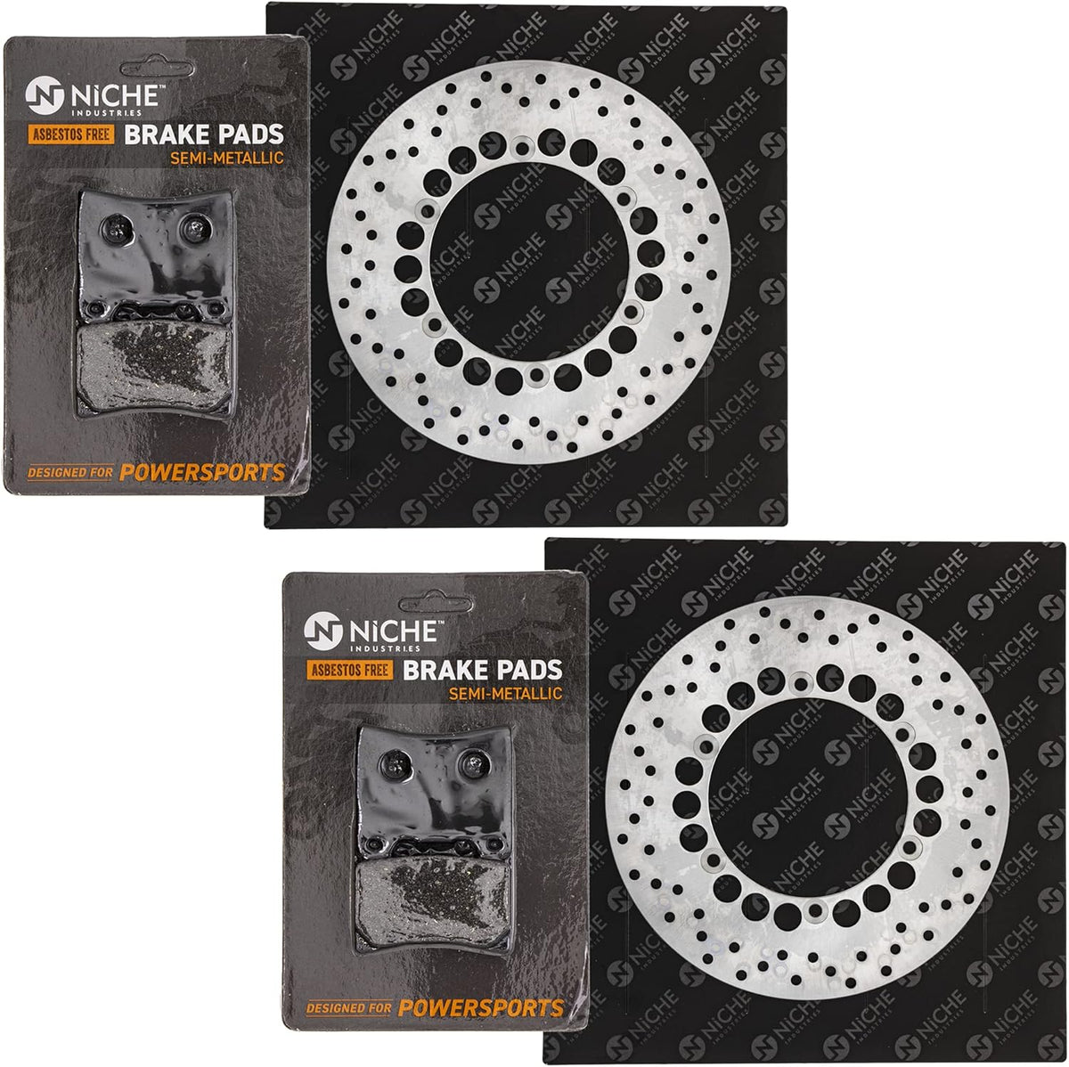 Front Brake Rotor Pad Semi Metallic Kit P133