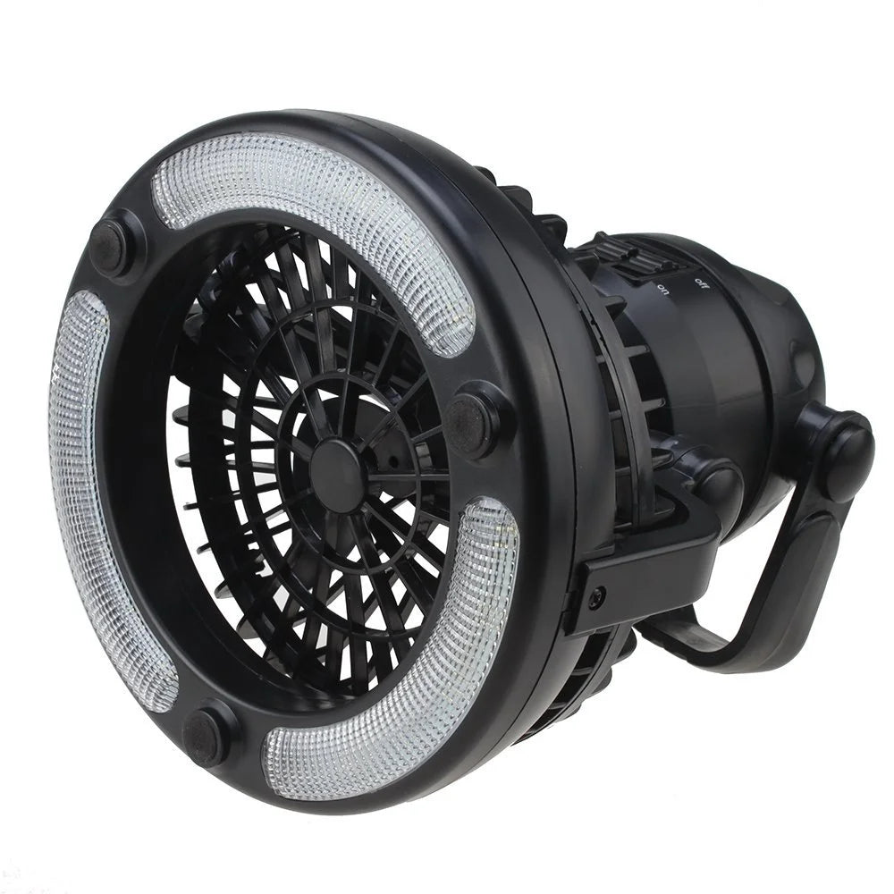 2-in-1 18 LED Camping Light Flashlight and Ceiling Fan Y9046