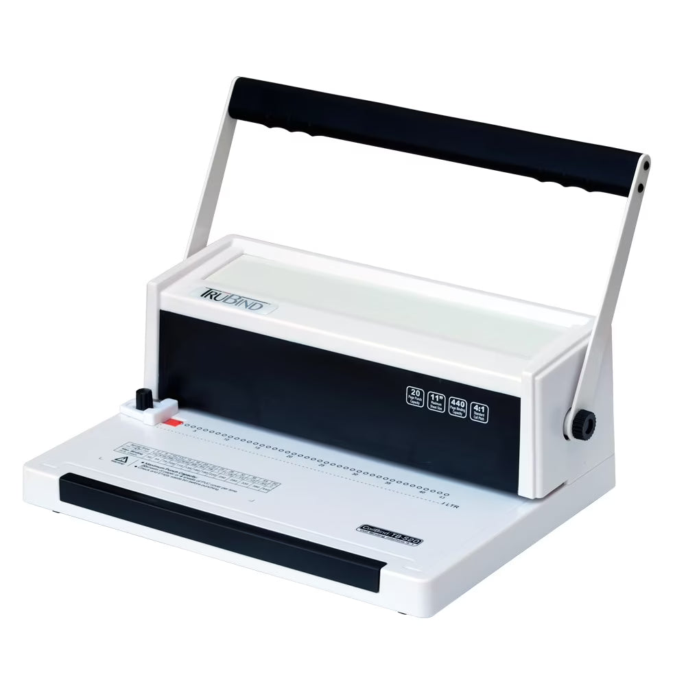 Spiral Coil Binding Machine, Manual Punch, 43 Round Holes, 4:1 Pitch J4914