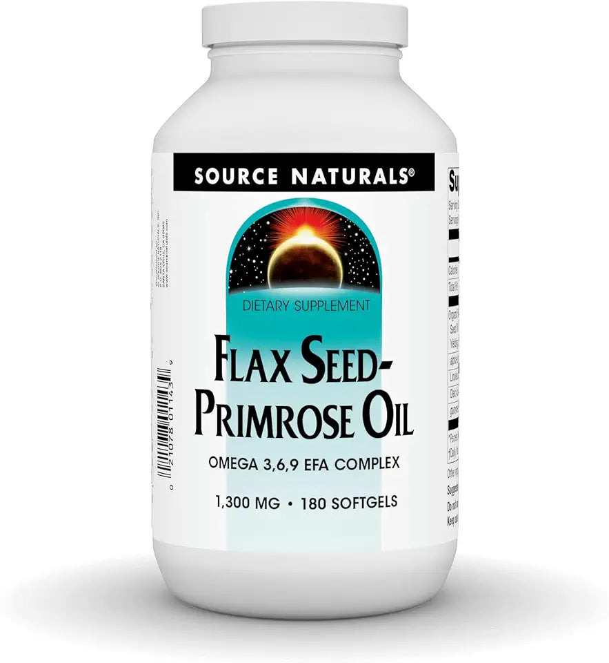 Flax Seed-Primrose Oil 1300mg 180 Softgels U172