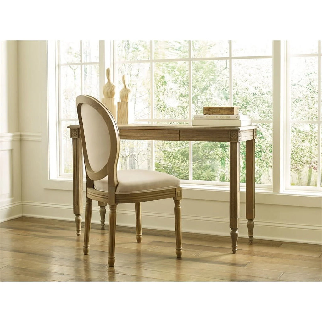 Round Dining Chair Set of 2 Cream W761539