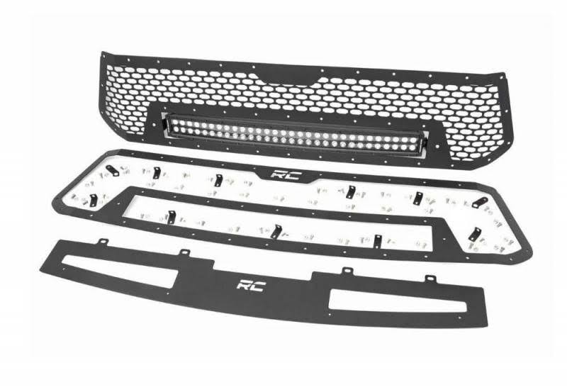 Mesh Grille with 30in Dual Row Black Series LED with Amber DRL E3330