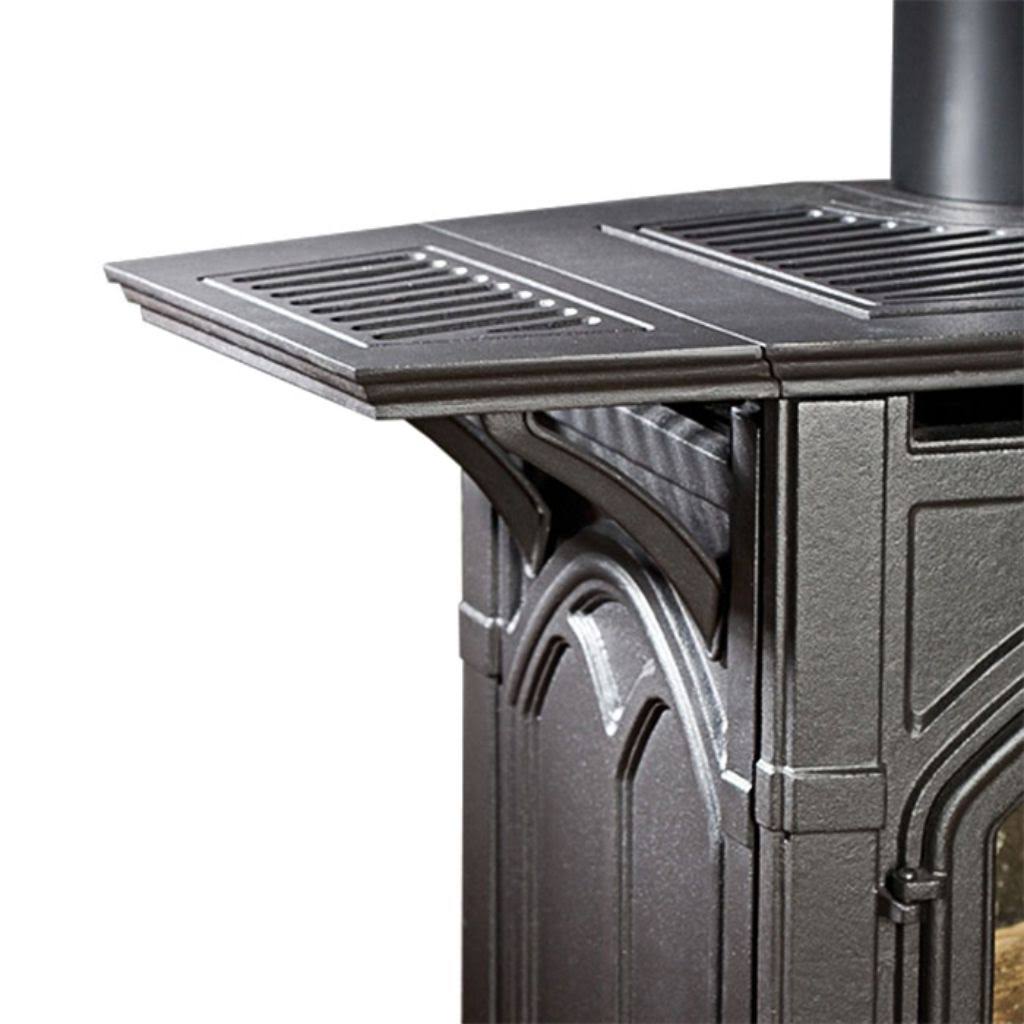 Matte Pewter Cast Iron Stove Shelf Kit I279208