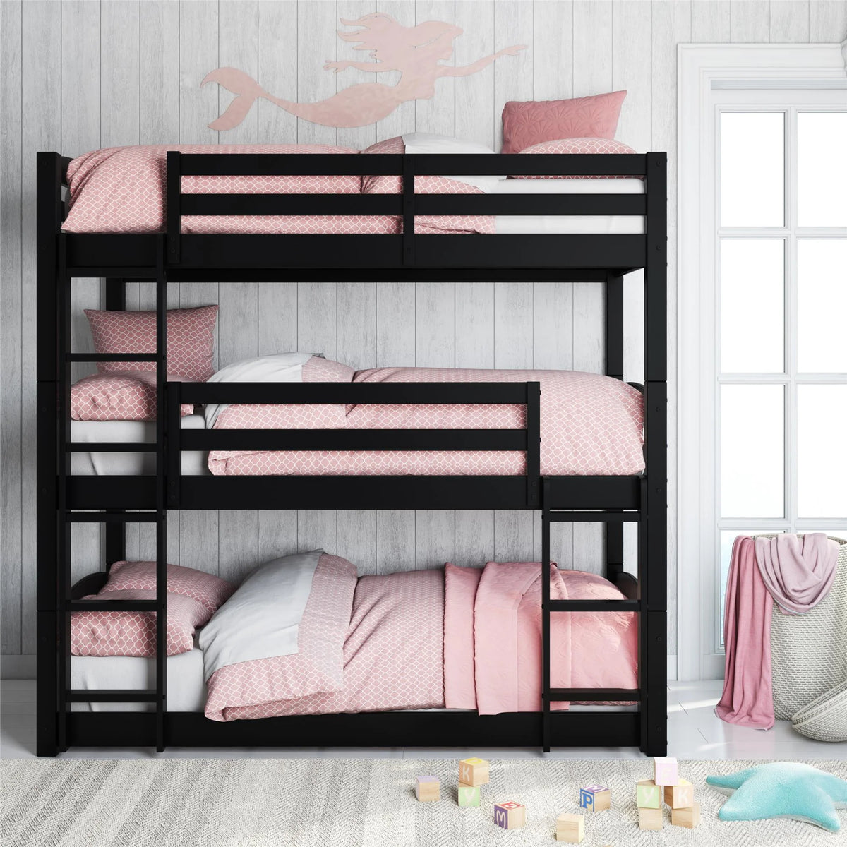 Twin Over Twin Over Twin Convertible Bunk Bed L327934