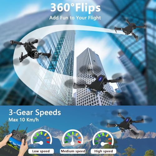 Mini Drone with Camera, 1080P WiFi FPV, 3 Batteries, Carrying Case D31607