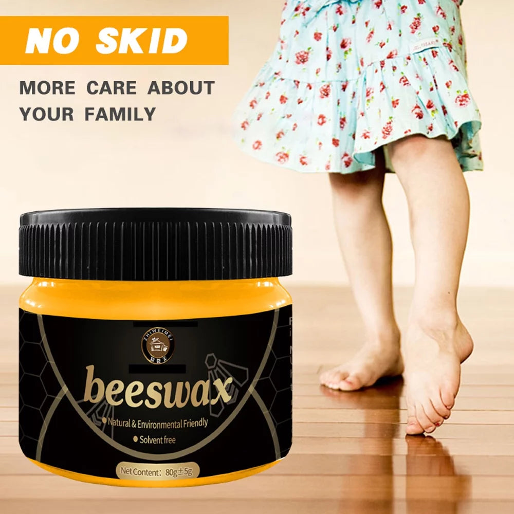 Natural Beeswax Wood Furniture Cleaner and Polish Set of 4 J9993