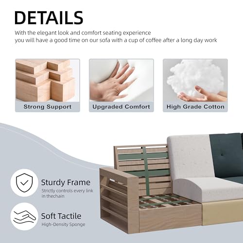 Convertible Sectional Sofa with Storage Ottoman B902972