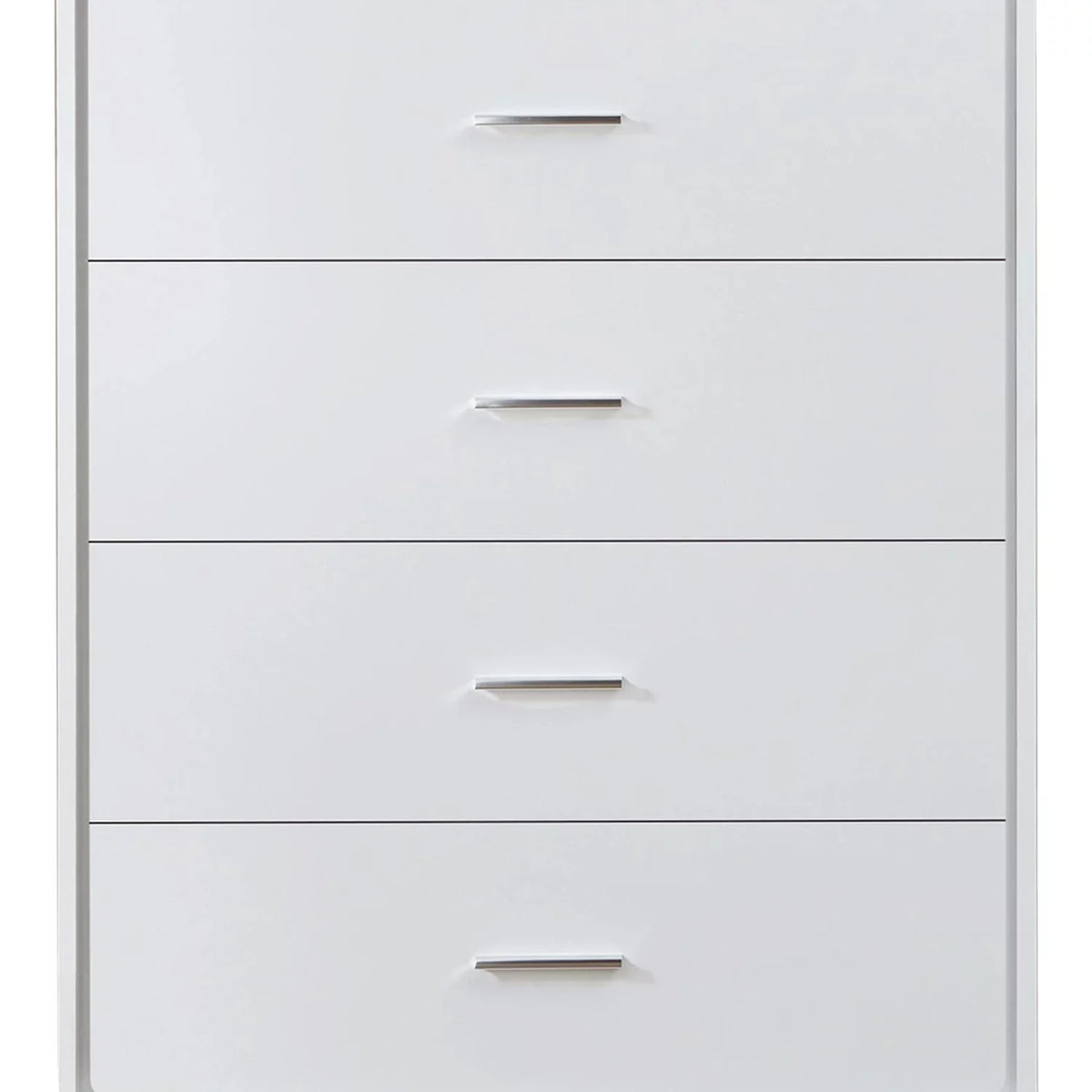 White 5 Drawer Wooden Chest F36280
